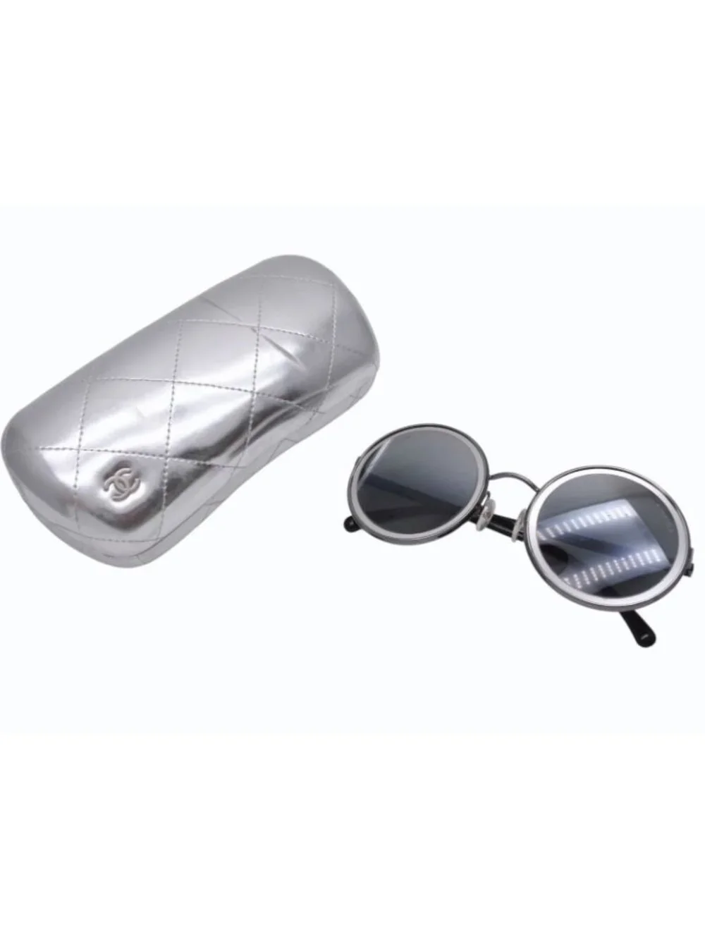 Chanel Sunglasses Resin Acetate Metal Black Mirror Eyewear